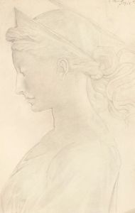 Lorna Bing (1897-1993) - 1915 Graphite Drawing, Profile Study