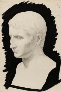 William Kerry - Early 20th Century Graphite Drawing, Classical Bust