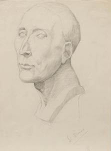 William Kerry - Early 20th Century Graphite Drawing, Bust of Niccolò da Uzzano