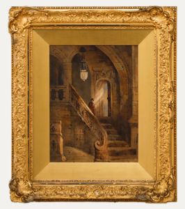 Follower of Samuel Prout - 19th Century Watercolour, The Cathedral Stair