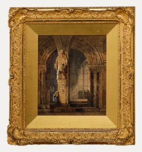 19th Century Watercolour - The Service From Afar
