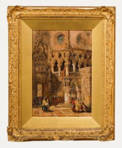 Follower of Samuel Prout - 19th Century Watercolour, Cathedral Interior