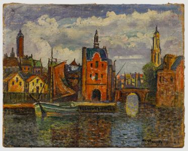 Early 20th Century Oil - Flemish BArges