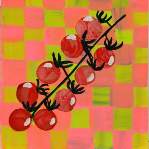 Jemma Jamie - Contemporary Gouache, Cherry Tomatoes