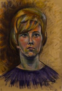 E.P. Clapholt - 1963 Pastel, The Purple Dress