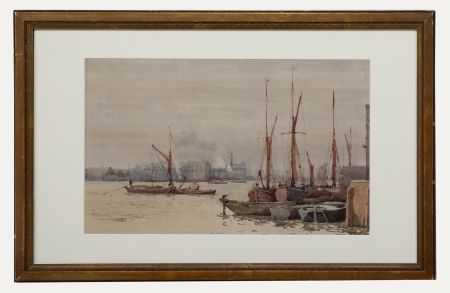 Early 20th Century Watercolour - The Shipyard