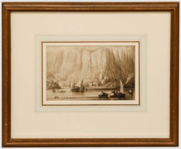 19th Century Watercolour - Mountain Lake