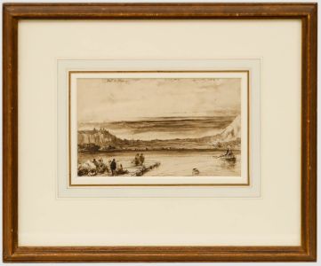 19th Century Watercolour - On the Lake