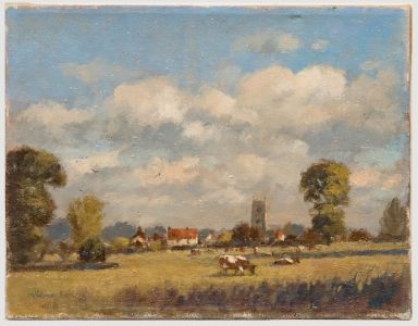 William Burns FRSA (1923-2010) - 20th Century Oil, A Suffolk Village