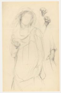 Attrib. John Cluysenaar (1899-1986) - Graphite Drawing, Study of a Hooded Lady 