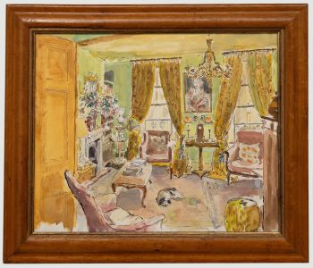 Sam - 20th Century Watercolour, Townhouse Interior