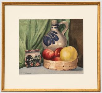 W. A. Martin - Framed Mid 20th Century Watercolour, Still Life with Ceramic Jug