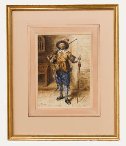 John R. Ballantyne (1815-1897) - Framed Watercolour, The Arquebusier