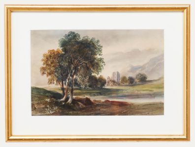 Attrib. Edward Oram (fl.1766-1799) - 19th Century Watercolour, Distant Folly