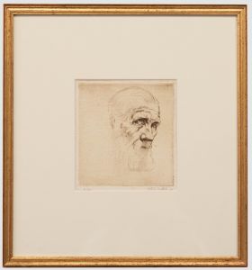 Arthur R. Todd RA (1891-1966) - Framed Etching, Portrait of an Old Man