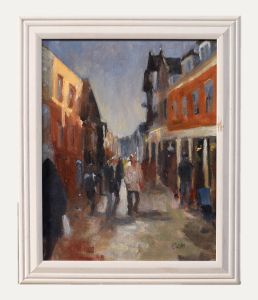 Celia di Massimo - Framed Contemporary Oil, A Cold Day in Winchester