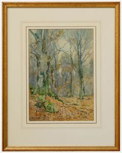 Ralph W. Bardill (1876-1935) - Framed Watercolour, Beechwood on a November Day