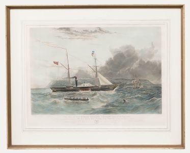 Charles Hunt After Knell - Framed Late 19th Century Engraving, H.M.S. Geyser