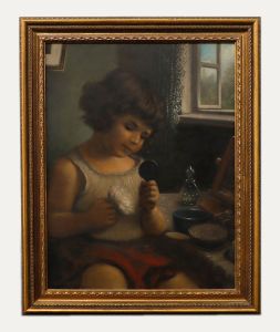 Morton - Early 20th Century Oil, At the Dressing Table