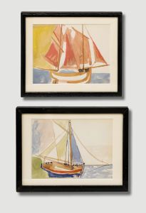 Austin Taylor (1908-1992) - Pair of Mid 20th Century Watercolours, Sailing Ships