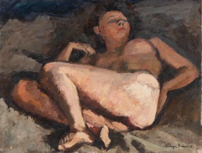 Georges Pacouil (1903-1996) - Mid 20th Century Oil, Reclining Nude