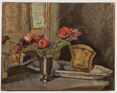 Bertrand Py (1895-1973) - Mid 20th Century Oil, Anemones in the Timpani