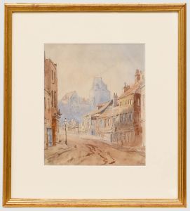 H. Ward - Framed Late 19th Century Watercolour, A Street in Windsor