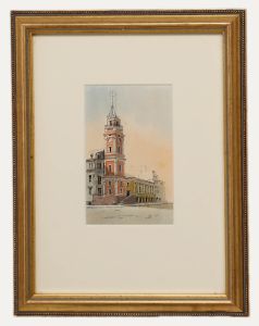 1992 Watercolour - City Duma. St Petersburg
