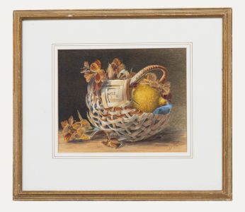 A. Sorel Laverty (Exh.1881-1897) - 1882 Watercolour, Basket With Lemon