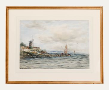 John Hamilton Glass SSA (fl.1890-1925) - Watercolour, On the Dutch Coast