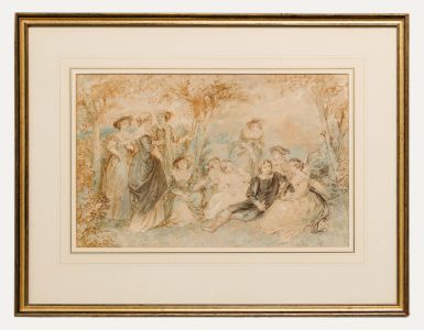 19th Century Watercolour - The Summer Party