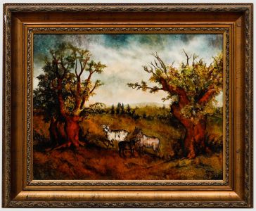 1990 Oil - Sheep and A Ram