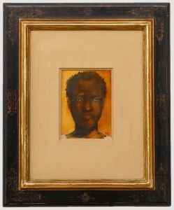 Framed 20th Century Watercolour - Portrait of a Young Man