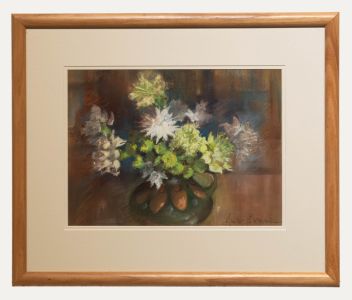 June Bevan (b.1927) - 20th Century Pastel, Ralph's Flowers