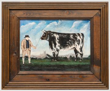 Framed 20th Century Oil - A Prize Winning Cow