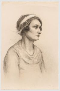 G. Querville - 1934 Graphite Drawing, Young Woman