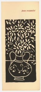 Albert Masri (1927-2020) - Mid 20th Century Woodcut, A Poem by Jean Rousselot