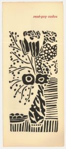 Albert Masri (1927-2020) - Mid 20th Century Woodcut, A Poem by René-Guy Cadou