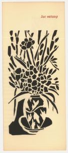 Albert Masri (1927-2020) - Mid 20th Century Woodcut, A Poem by Luc Estang