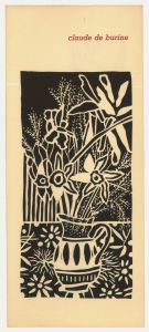 Albert Masri (1927-2020) - Mid 20th Century Woodcut, A Poem by Claude De Burine