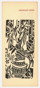 Albert Masri (1927-2020) - Mid 20th Century Woodcut, A Poem by Emmanuel Robles