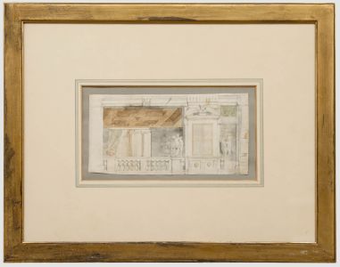 Continental School 18th Century Watercolour - Architectural Drawing