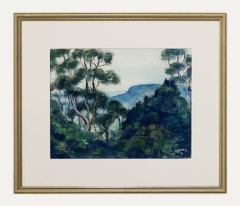 Henty - Framed 20th Century Pastel, View Through the Canopy