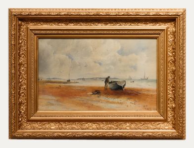 T. Wild - Framed Late 19th Century Watercolour, Waiting for the Tide