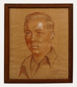 E. Chaplin - Framed Mid 20th Century Pastel, Portrait of a Young Man