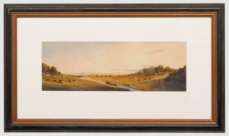 Follower of Alfred W. Rich - Late 19th Century Watercolour, Barge on the Canal