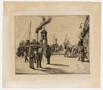 Henry Percy Huggill - 1920 Etching, Landing Stage, Liverpool