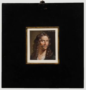 Miniature  19th Century Oil - Portrait of I. H. Roos