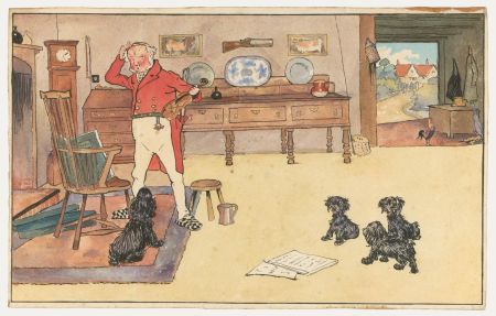 Early 20th Century Watercolour - The Missing Music Sheet