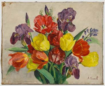 Andre-Leon Vivrel (1886-1976) - Mid 20th Century Oil, Spring Bouquet